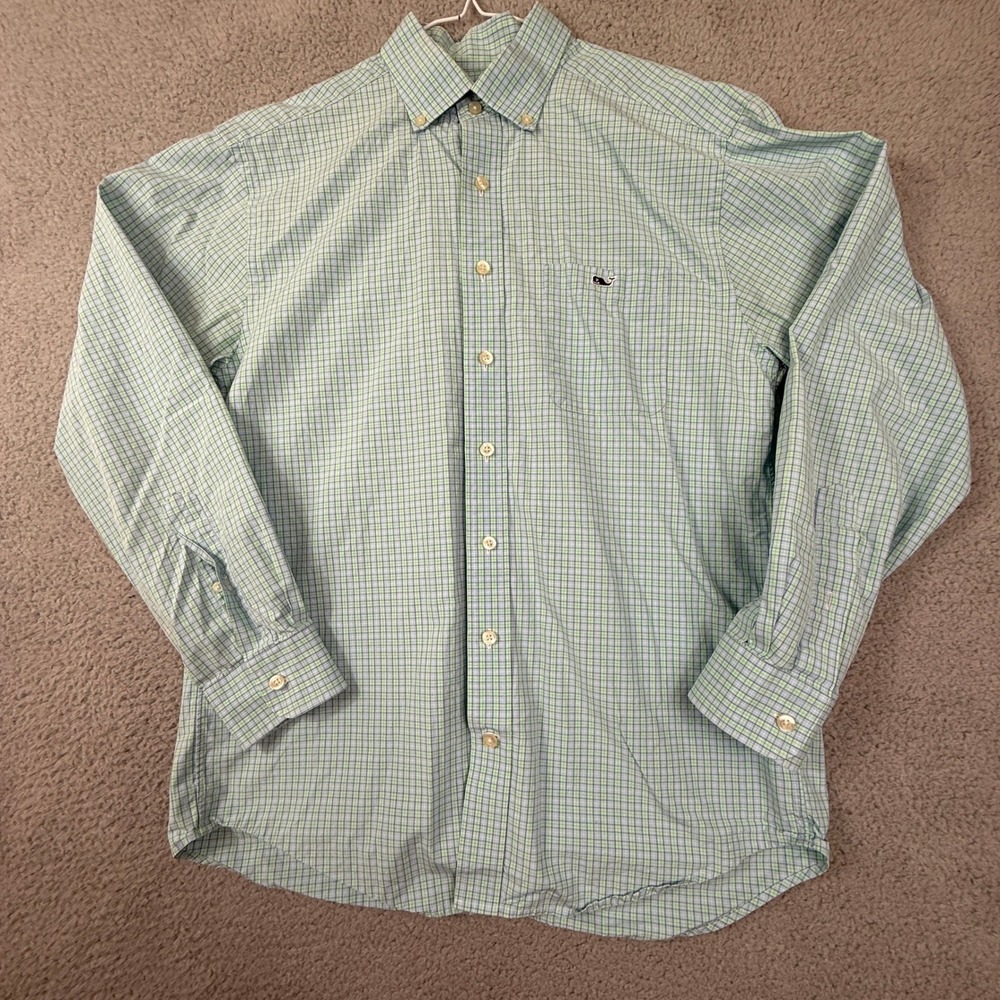 Vineyard Vines Mens Medium Classic Fit Tucker Plaid Button‎ Down Shirt